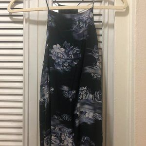 Tibi Print Silk Halterneck Top